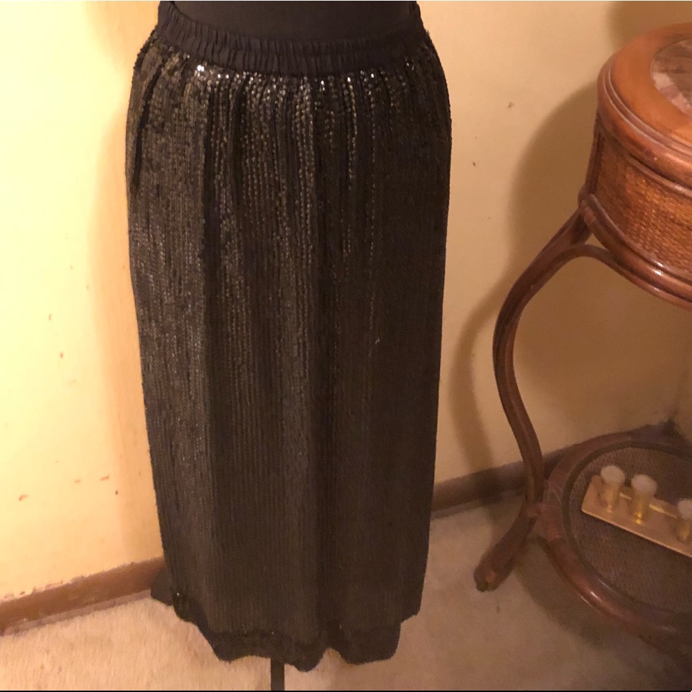 Sequined pure silk, women’s after five skirt